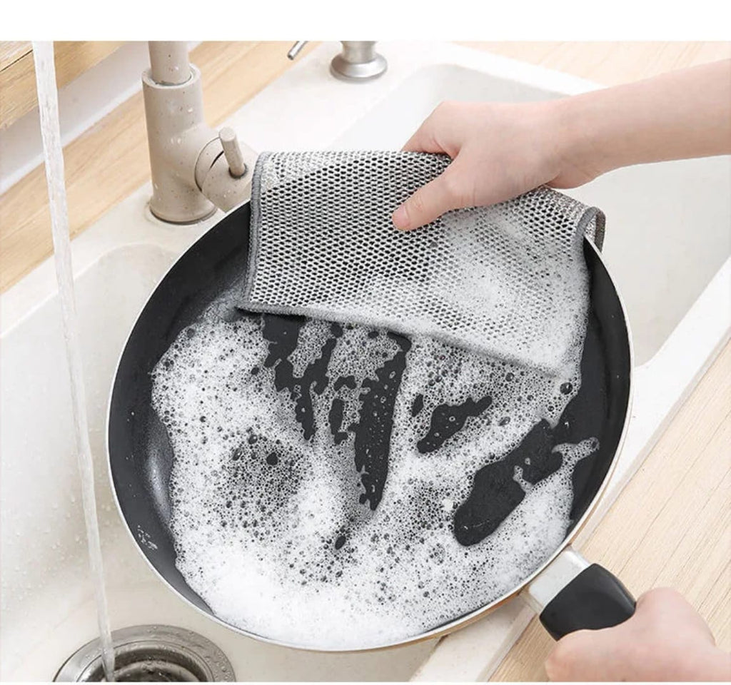 سيف جلى طبقتين لجلي وتنظيف الأواني – 3 قطع — Double-Layer Dish Scrub Sponges – 3 Pieces