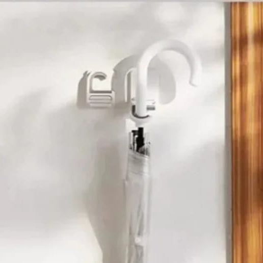 تعليقة عصاية تلزيق متعددة الاستخدام – بدون حفر — Self-Adhesive Multi-Purpose Mop Holder – No Drilling