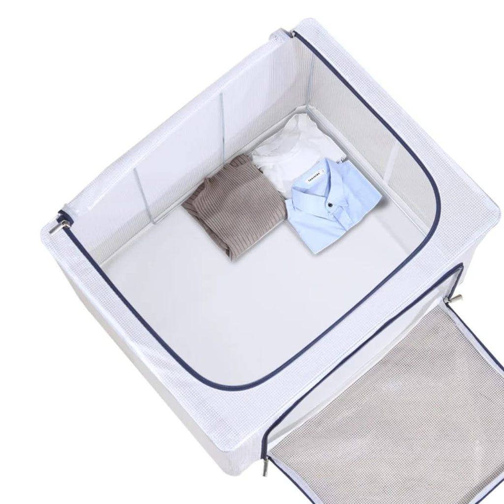 صندوق تخزين شفاف قابل للطي بفتحتين ضد الماء — Foldable Waterproof Clear Storage Box with Dual Openings
