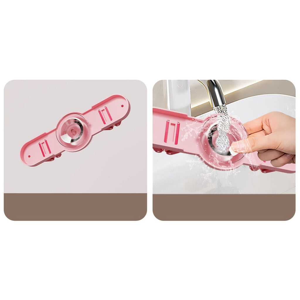علاقة حائط للعصي والمناشف – قطعتان ضغط وعلاقتان — Wall-Mounted Mop and Towel Holder – 2 Grips and 2 Hooks