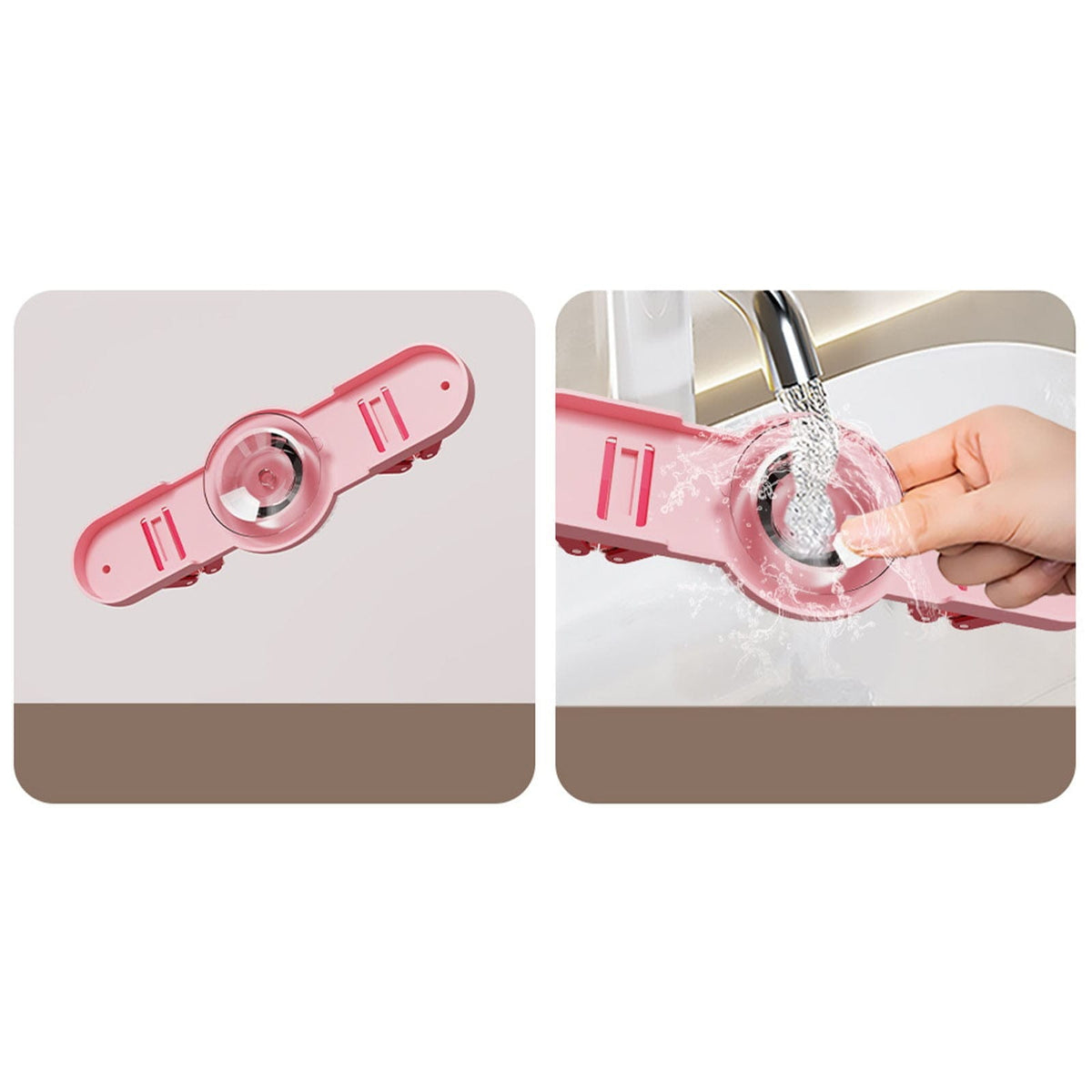 علاقة حائط للعصي والمناشف – قطعتان ضغط وعلاقتان — Wall-Mounted Mop and Towel Holder – 2 Grips and 2 Hooks