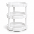 ستاند مطبخ دوّار 360 درجة من 3 طبقات – أبيض — 3-Tier 360° Rotating Kitchen Organizer – White