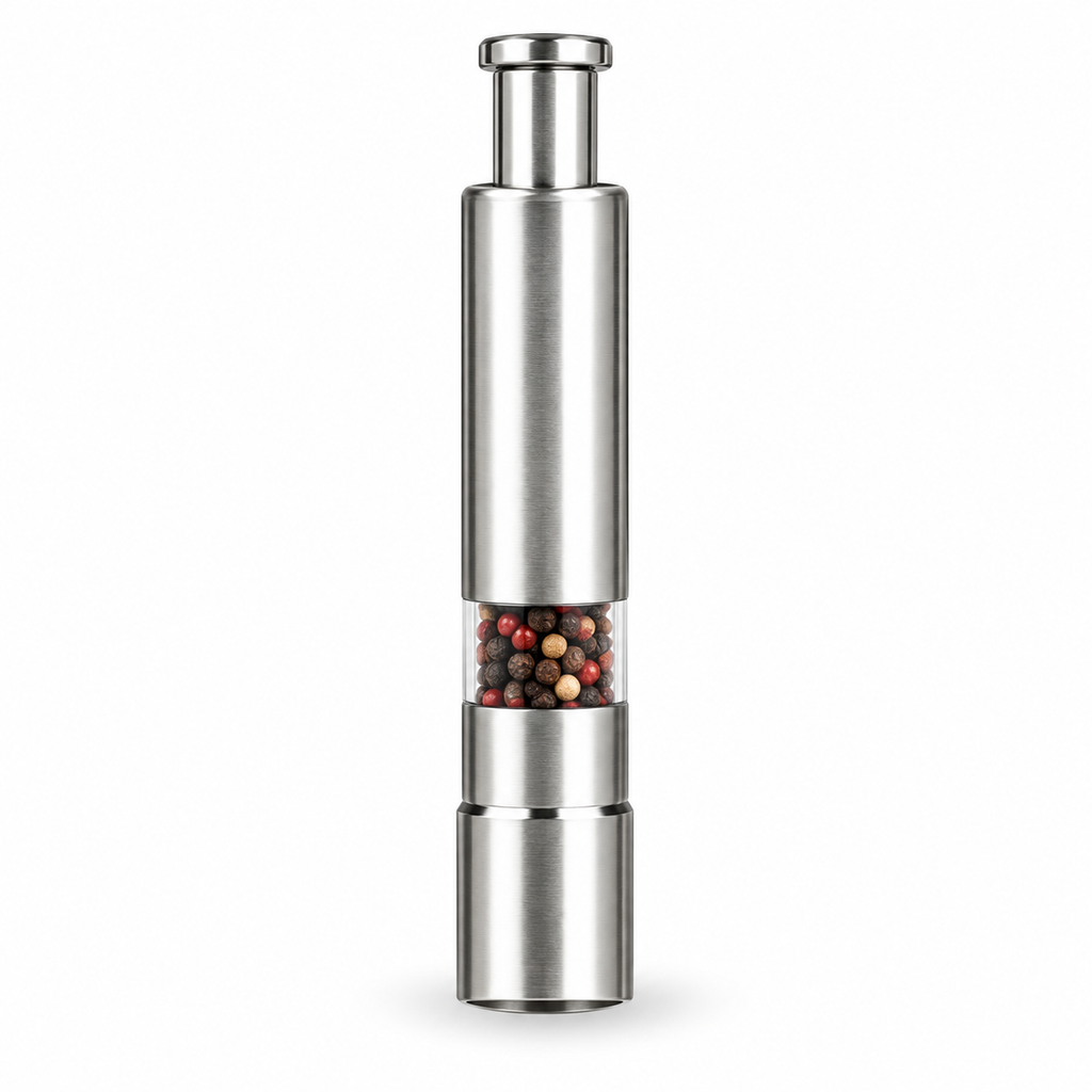 مطحنة بهارات يدوية من الستانلس ستيل — Manual Stainless Steel Spice Grinder