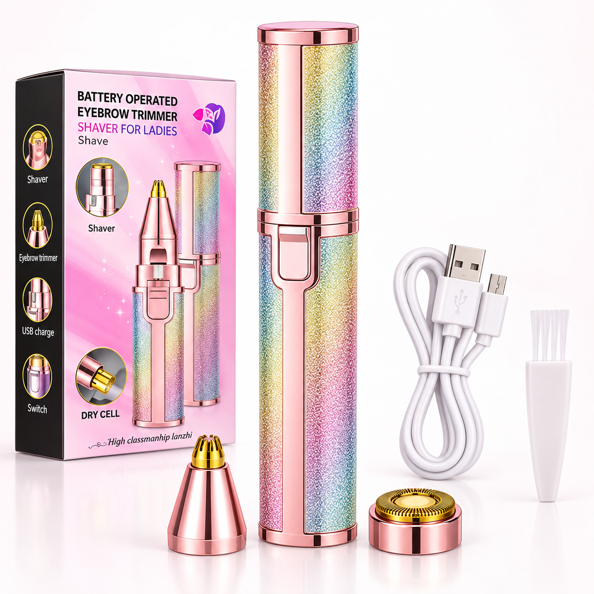 مكنة حواجب تشريج راسين — BLAWLESS 2-in-1 Rechargeable Eyebrow Trimmer