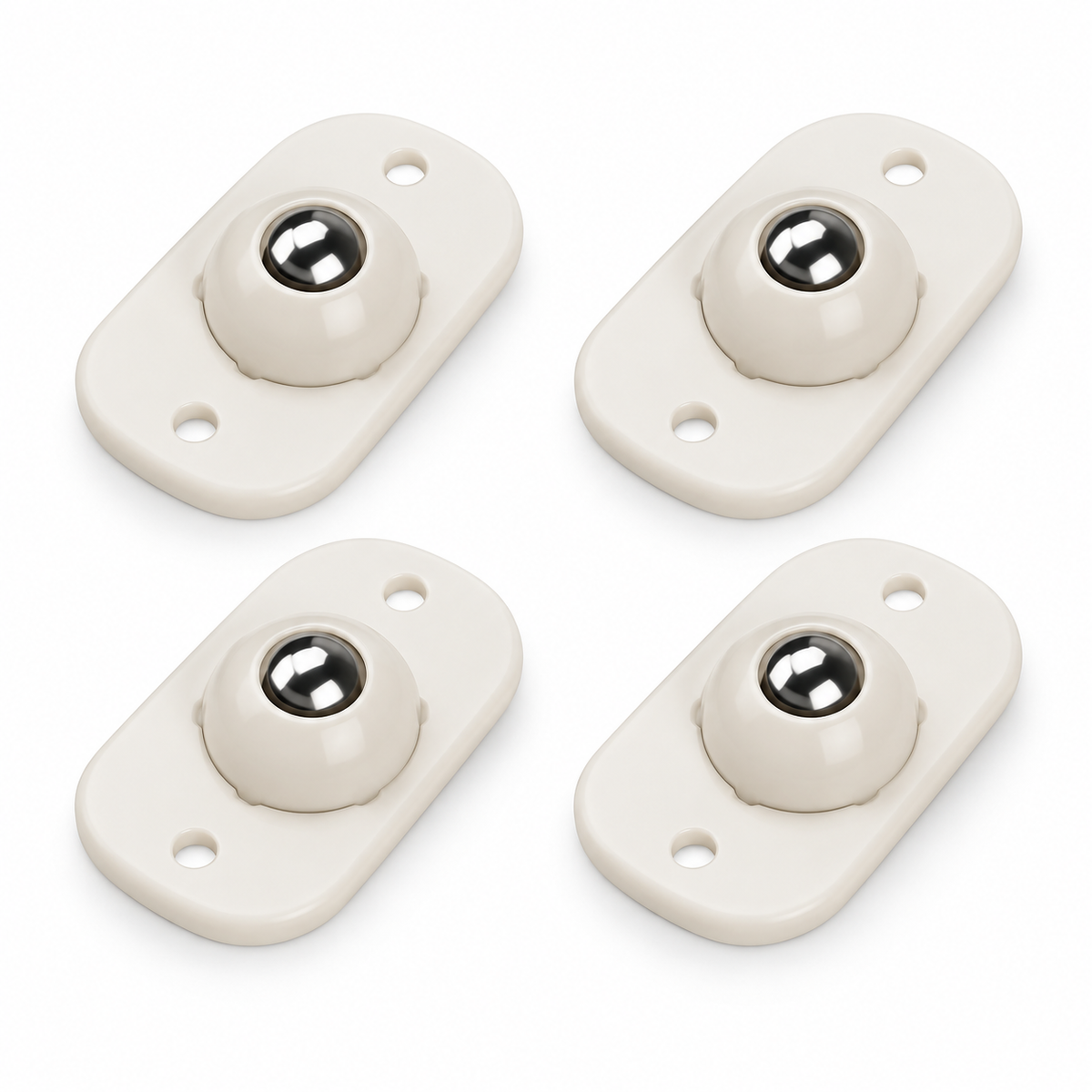 طقم دواليب لاصقة متحركة 360° متعددة الاستخدام – 4 قطع — 360° Self-Adhesive Caster Wheels – 4 Pieces