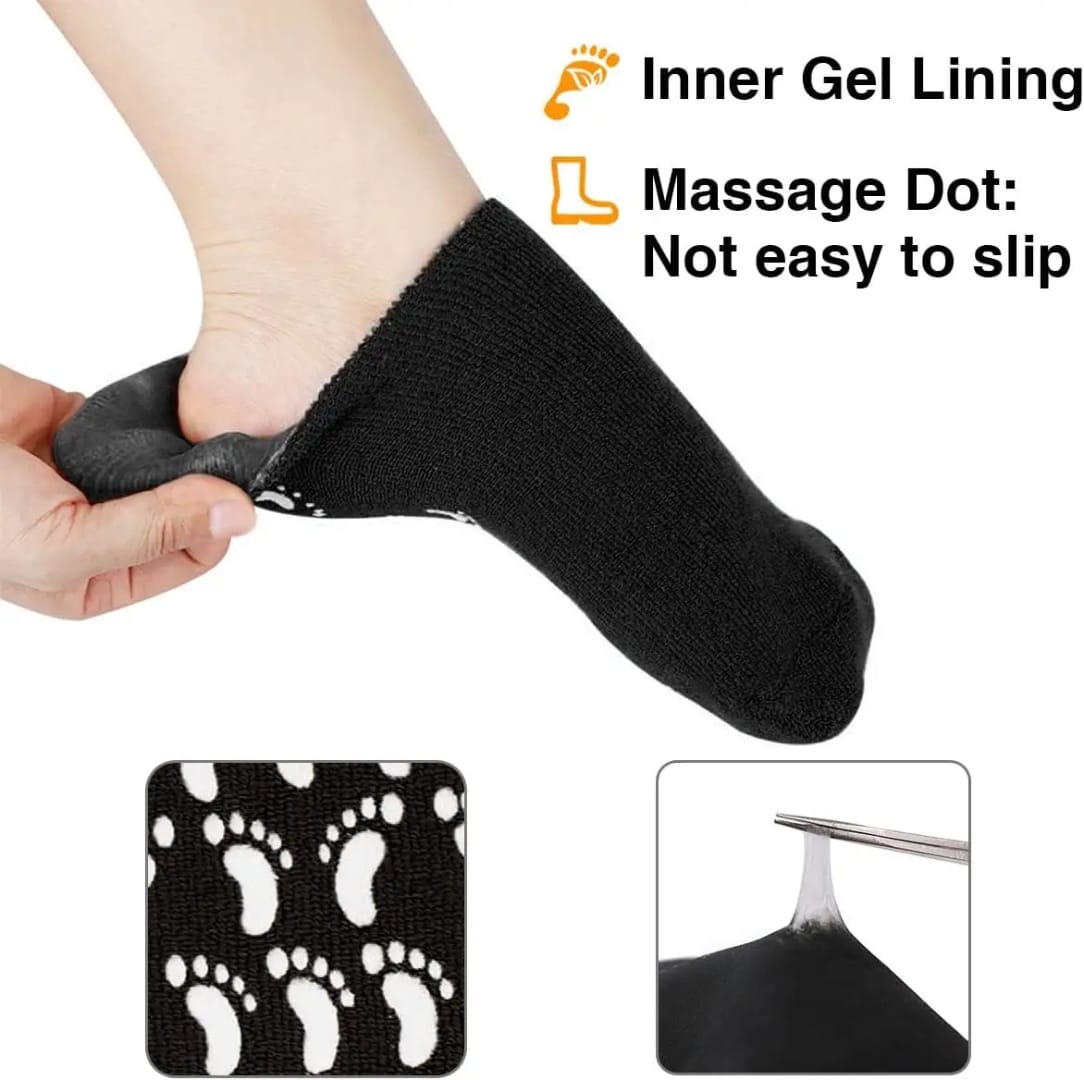 كلسات ترطيب القدمين بالجل والسيليكون مع قاعدة مانعة للانزلاق — Moisturizing Gel Socks with Non-Slip Sole