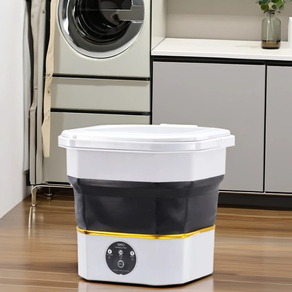 غسالة صغيرة قابلة للطي سعة 6.6 لتر بقوة 40 واط — Foldable Mini Washing Machine – 6.6 L, 40W