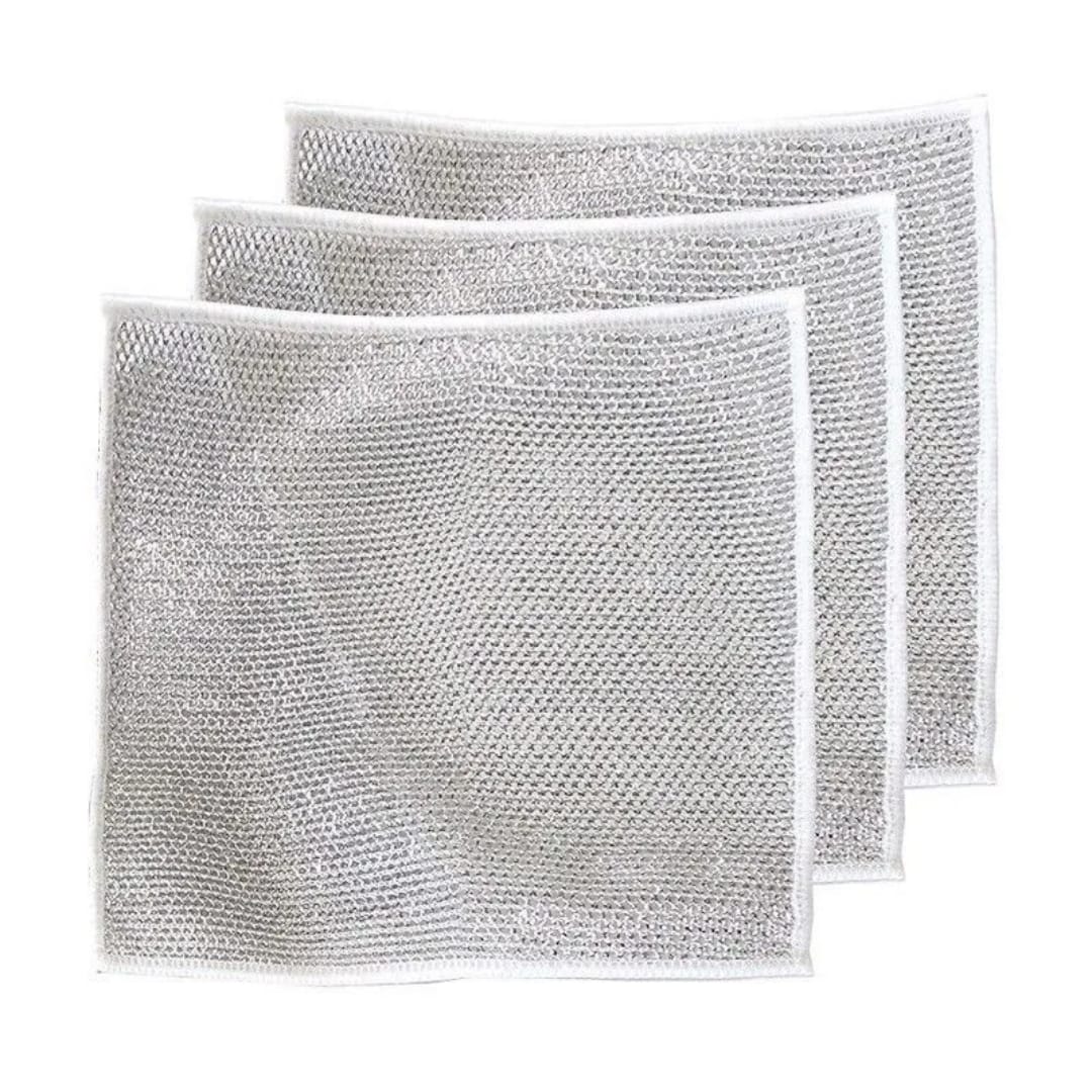 سيف جلى طبقتين لجلي وتنظيف الأواني – 3 قطع — Double-Layer Dish Scrub Sponges – 3 Pieces