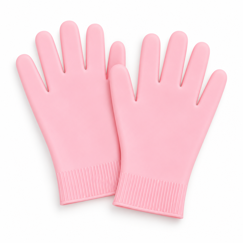 زوج كفوف سيليكون لترطيب وتنعيم اليدين – قابل للغسل وإعادة الاستخدام — Reusable Moisturizing Silicone Gloves – 1 Pair