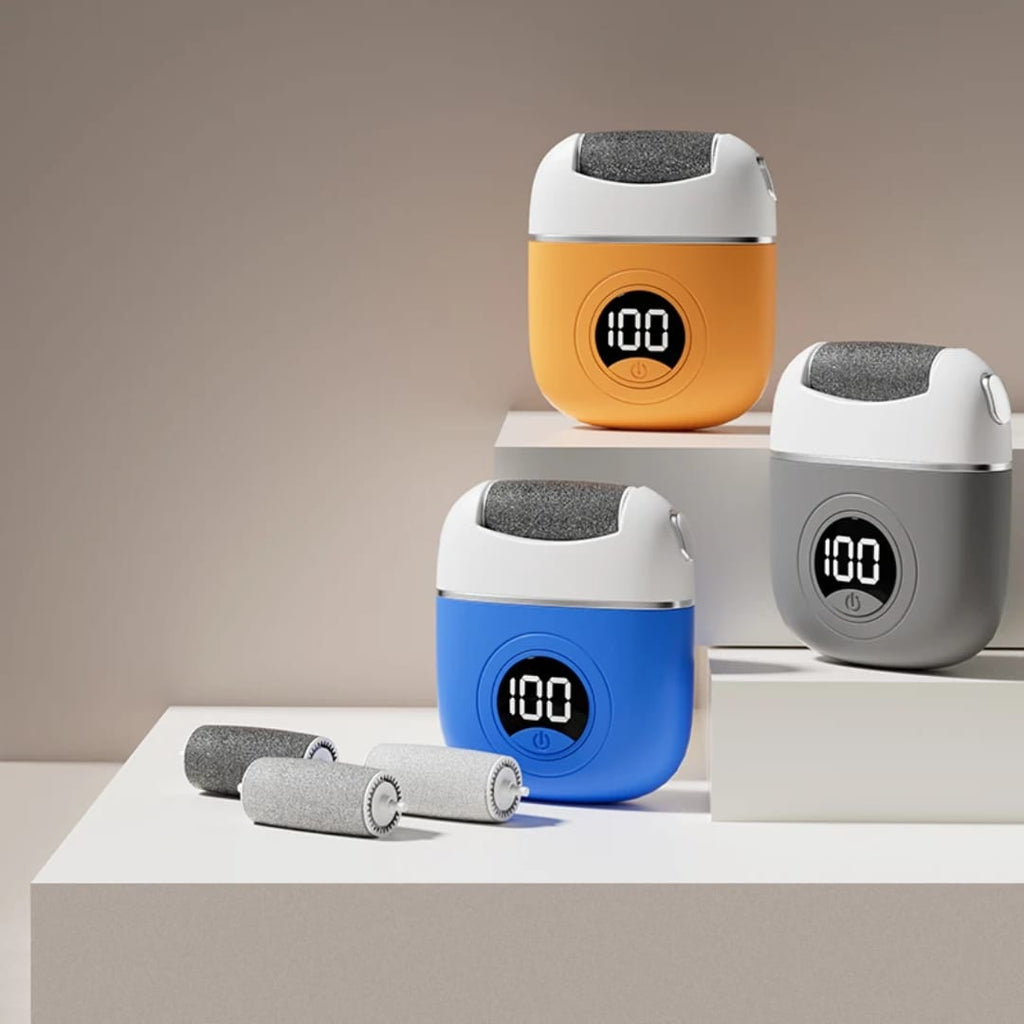 مكنة لازالة اللحم الميت من القدمين 3 رؤوس — Rechargeable Electric Foot Callus Remover with 3 Heads