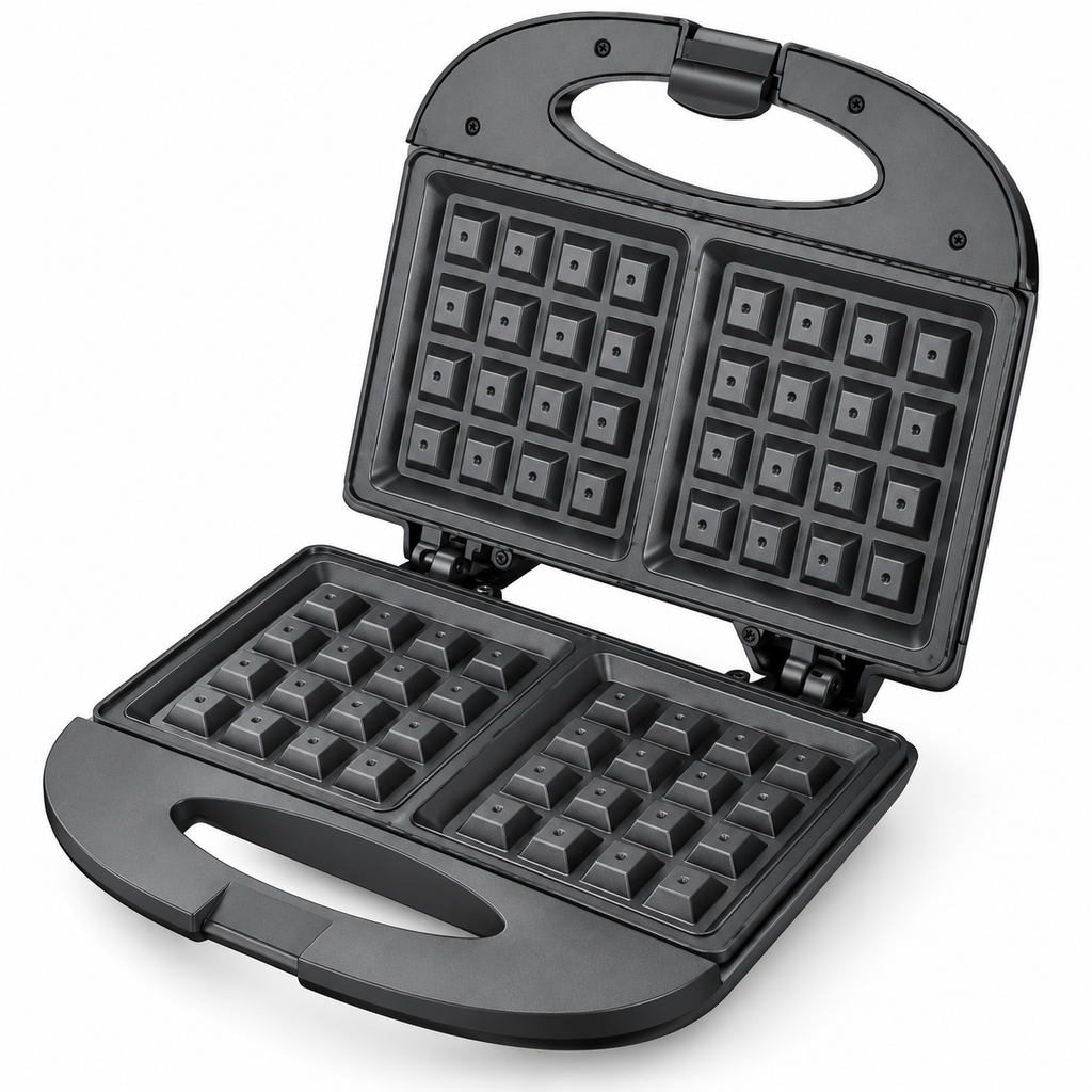 ماكينة وافل كهربائية مزدوجة بقوة 750 واط — Double Electric Waffle Maker – 750W