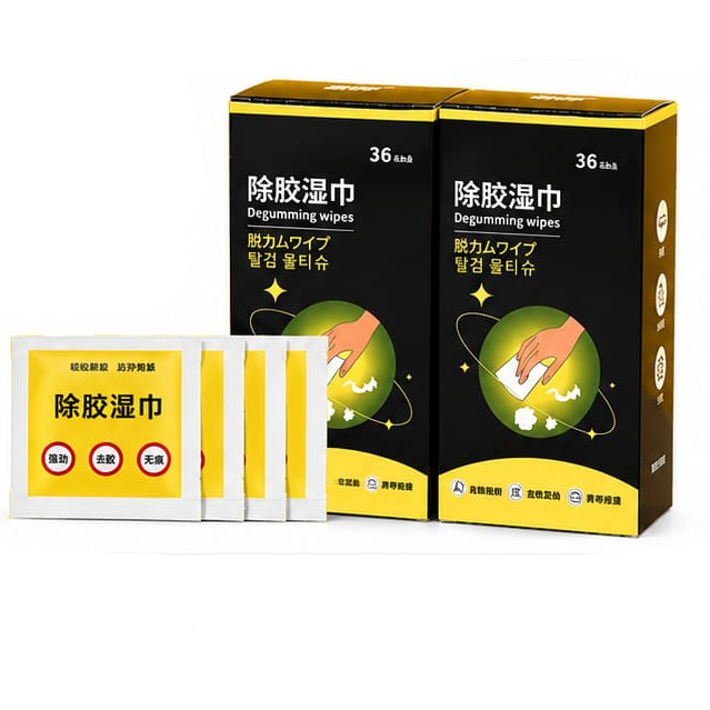مناديل إزالة الغراء – 36 قطعة — Glue Removal Wipes – 36 Pieces