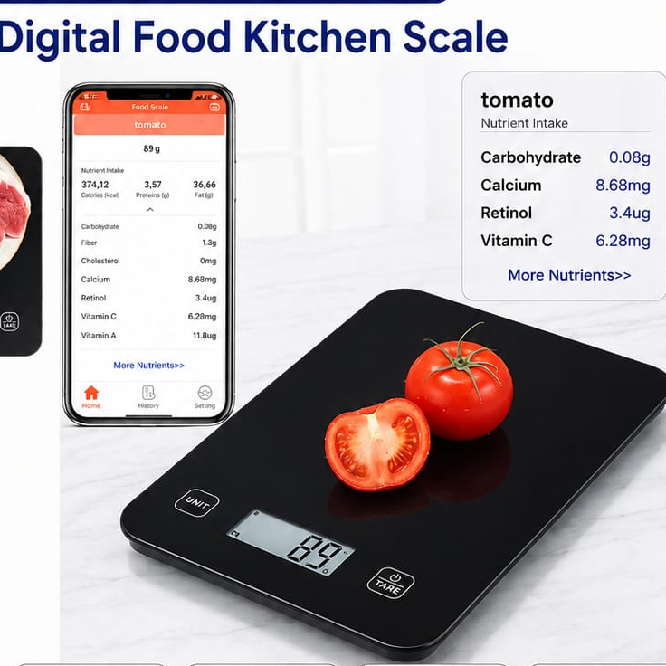 ميزان مطبخ ديجيتال للطعام حتى 5 كغ — Digital Kitchen Food Scale – Up to 5 kg