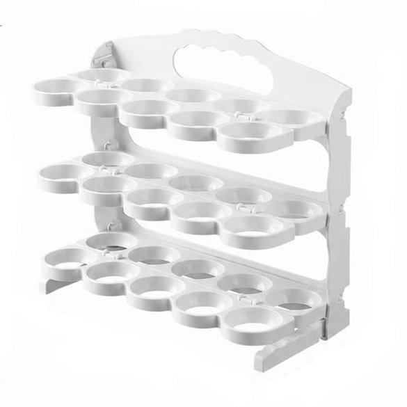 ستاند بيض 3 طبقات – 30 خانة — 3-Tier Egg Storage Rack – 30 Slots