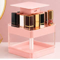 ستاند تنظيم المكياج الهيدروليكي باللمس – لون زهري — Touch-Control Hydraulic Makeup Organizer – Pink